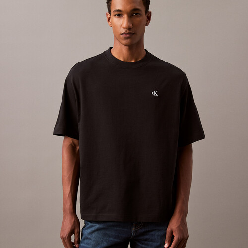 Calvin Logo 圓領上衣 Black Beauty