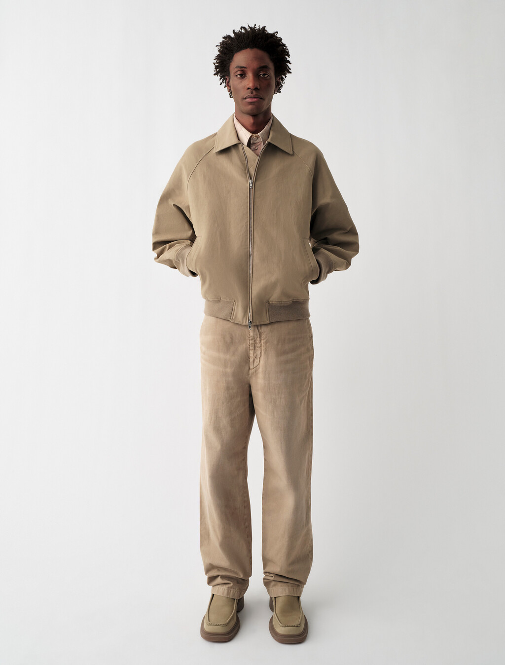 Kit鈕扣襯衫, Sand, hi-res