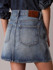 Denim Mini Skirt, BASSET BLUE, hi-res