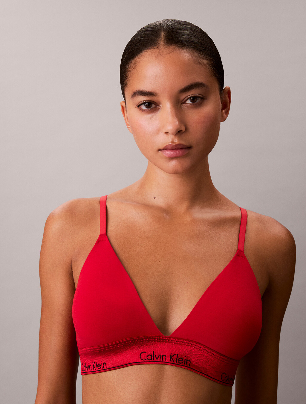 Lightly Lined Triangle Bralette - Icon Cotton Modal, Adrenaline Rush, hi-res