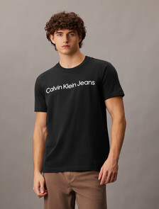 經典標誌短袖 T 裇, Ck Black, hi-res