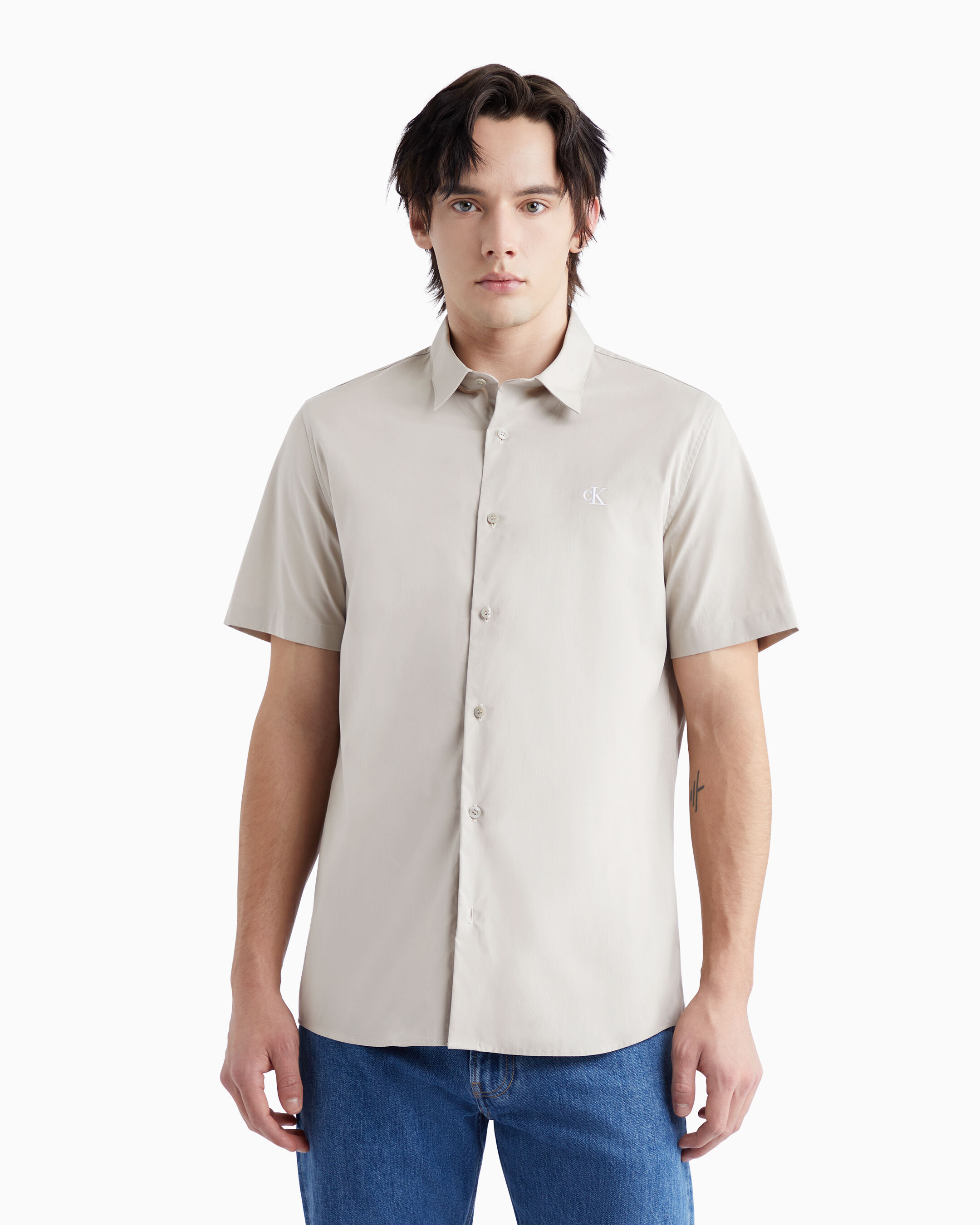 Calvin klein short outlet sleeve dress shirt