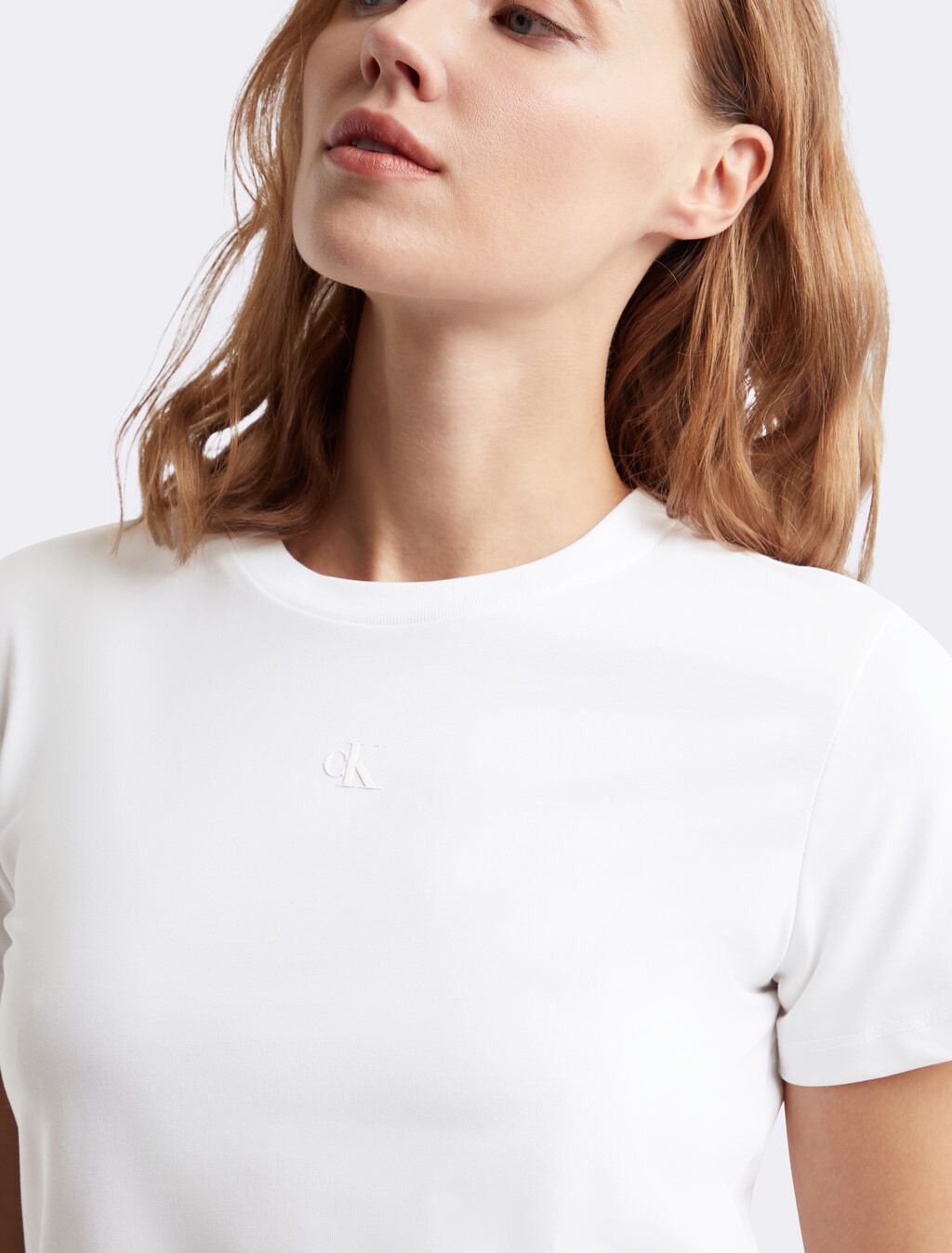 Cooling UV 貼身版型 T 恤, Bright White, hi-res