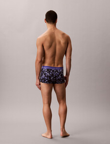 Icon 超細纖維彈性金屬感低腰平口內褲, IKAT FLORAL BLACK, hi-res