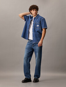 永續 90 年代直筒牛仔褲, Denim Medium, hi-res