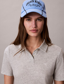 棉質萊賽爾垂墜感 Polo 洋裝, B10 Grey Heather, hi-res