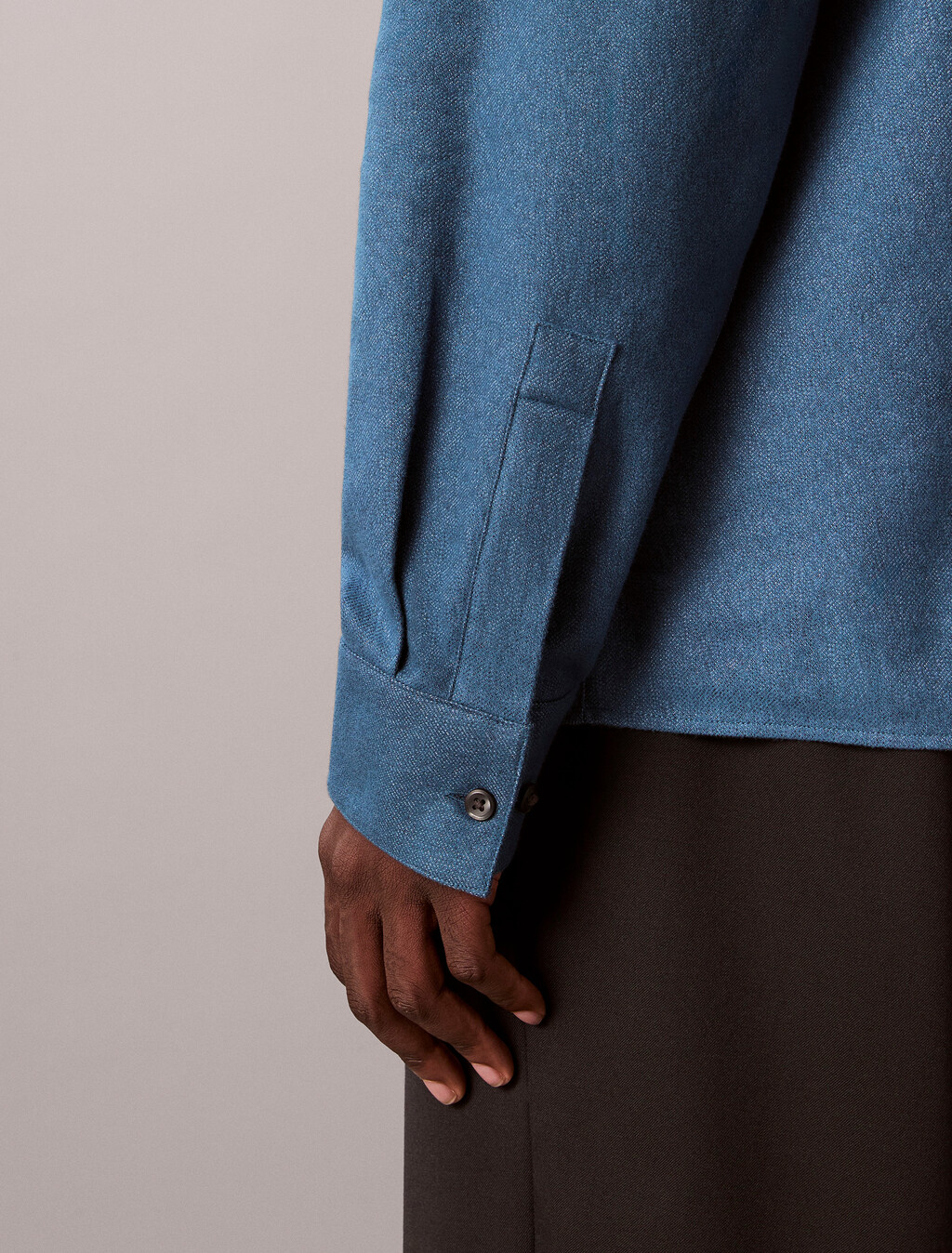 Melange Flannel Relaxed Button-Down Shirt, Wild Wind, hi-res