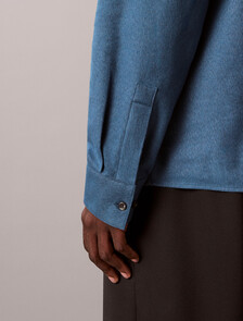 Melange Flannel Relaxed Button-Down Shirt, Wild Wind, hi-res