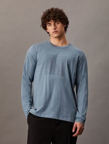 Graphic Monogram Relaxed Long Sleeve Tee, China Blue, hi-res
