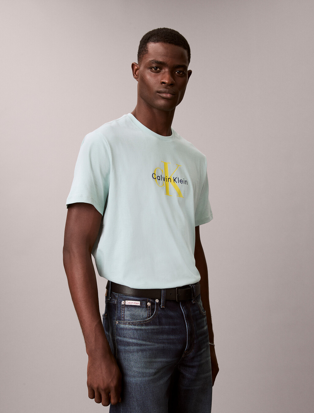 Monogram T-shirt, Harbor Gray, hi-res