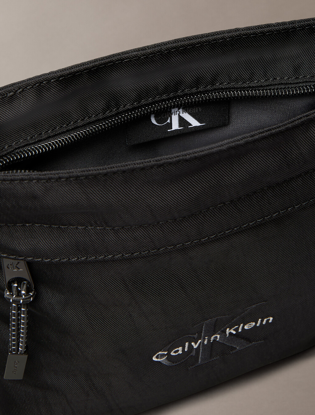 Nylon Monogram Logo Flatpack, Black, hi-res