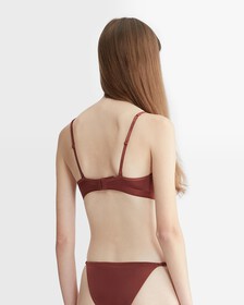 Form To Body Luster Lightly Lined Triangle Bra, Hot Chocolate, hi-res