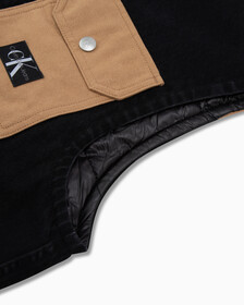 Amplify Workwear Padded Denim Vest, Denim Black, hi-res