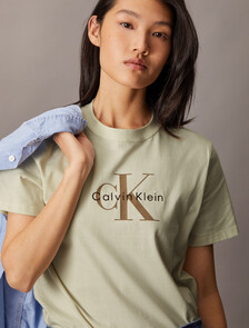 Monogram T-shirt, Tofu, hi-res