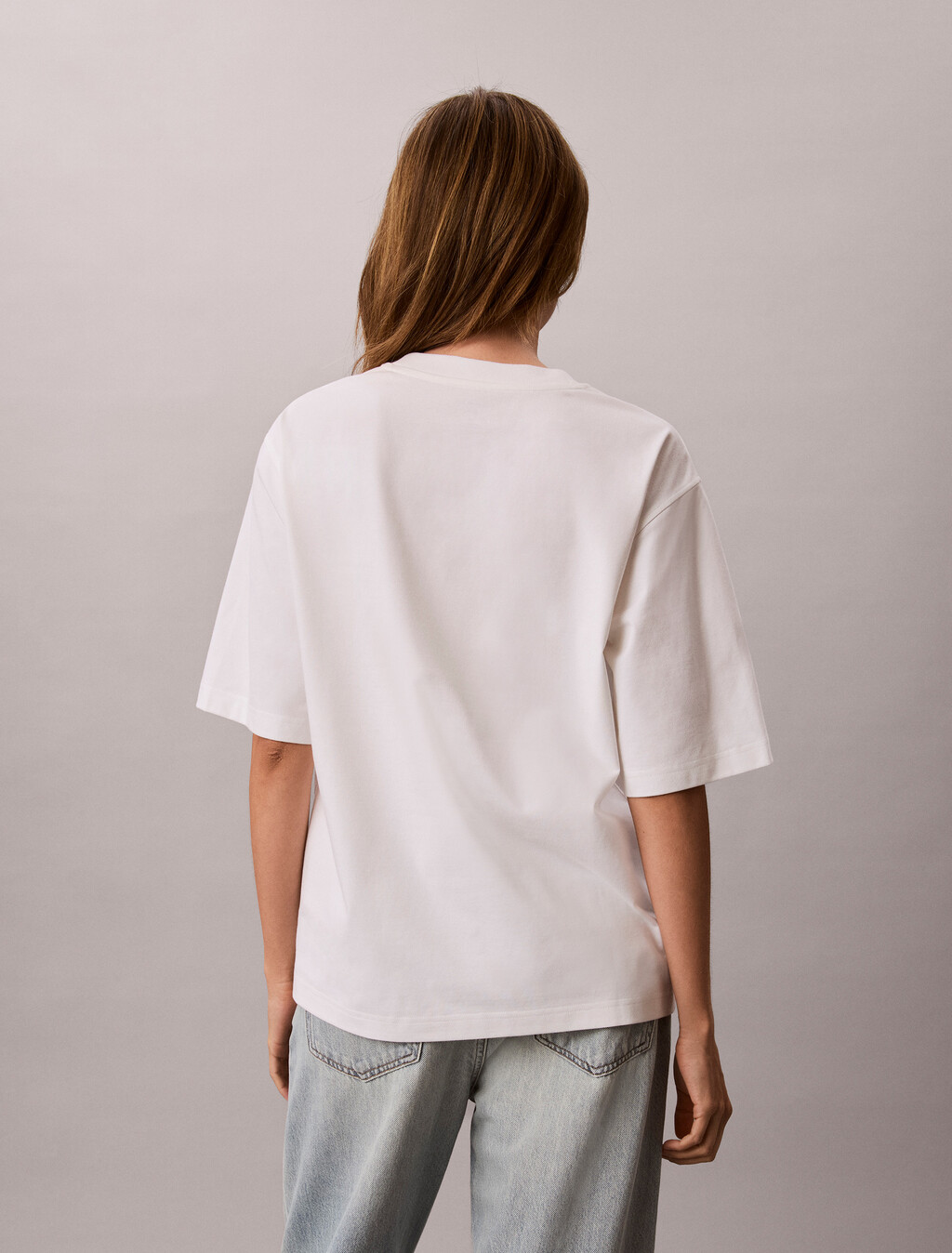 Cooling Cotton Jersey Relaxed Tee, Bright White, hi-res