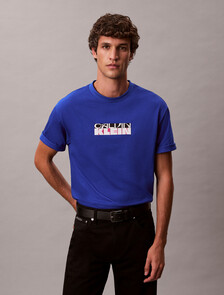 Block Logo Graphic Relaxed T-Shirt, Cobalt, hi-res