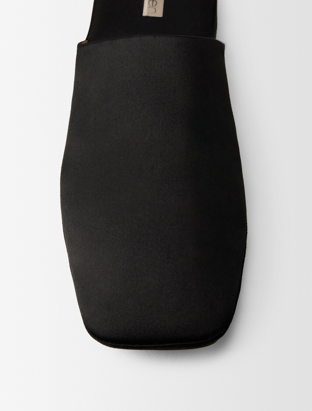Hugh Silk Satin Slipper, Black, hi-res