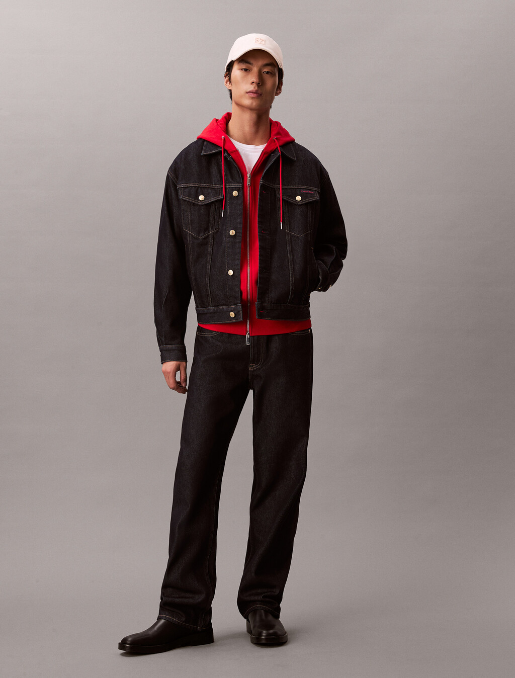 Lunar New Year Heavyweight Terry Zip Up Hoodie, Chinese Red, hi-res