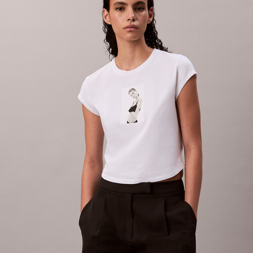 Kate Moss 圖案緊身 T 恤 Brilliant White