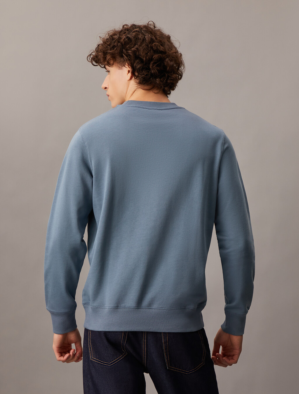CK Badge Regular Sweatshirt, China Blue, hi-res