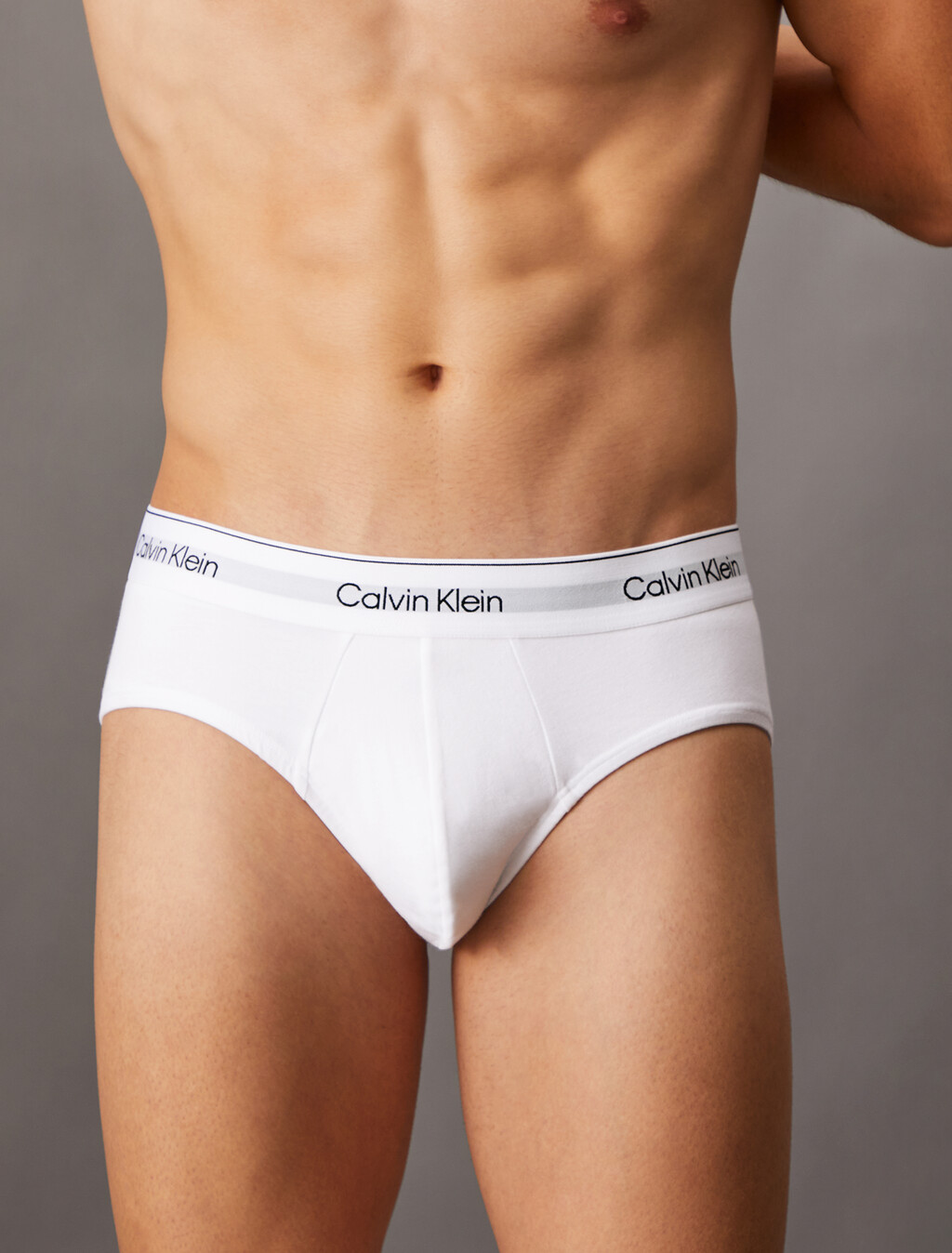 Icon Cotton 彈力低腰三角內褲 2 件套組, White, hi-res