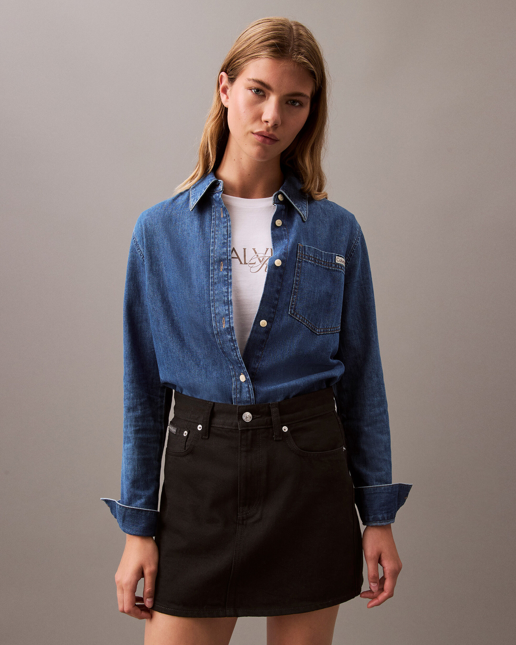 Calvin klein jean skirt 2025
