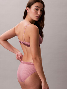 Icon 標誌蕾絲比基尼三角褲, Soft Mauve, hi-res