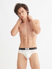 CALVIN KLEIN 1996 棉質低腰三角褲, White, hi-res