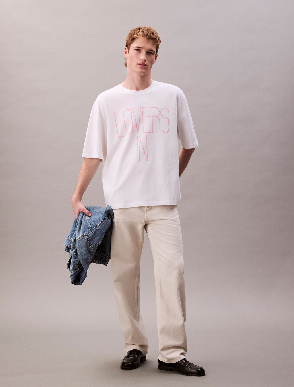 Pride Lovers In Graphic 寬版 T 恤, Bright White, hi-res