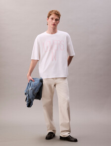 Pride Lovers In Graphic 寬版 T 恤, Bright White, hi-res
