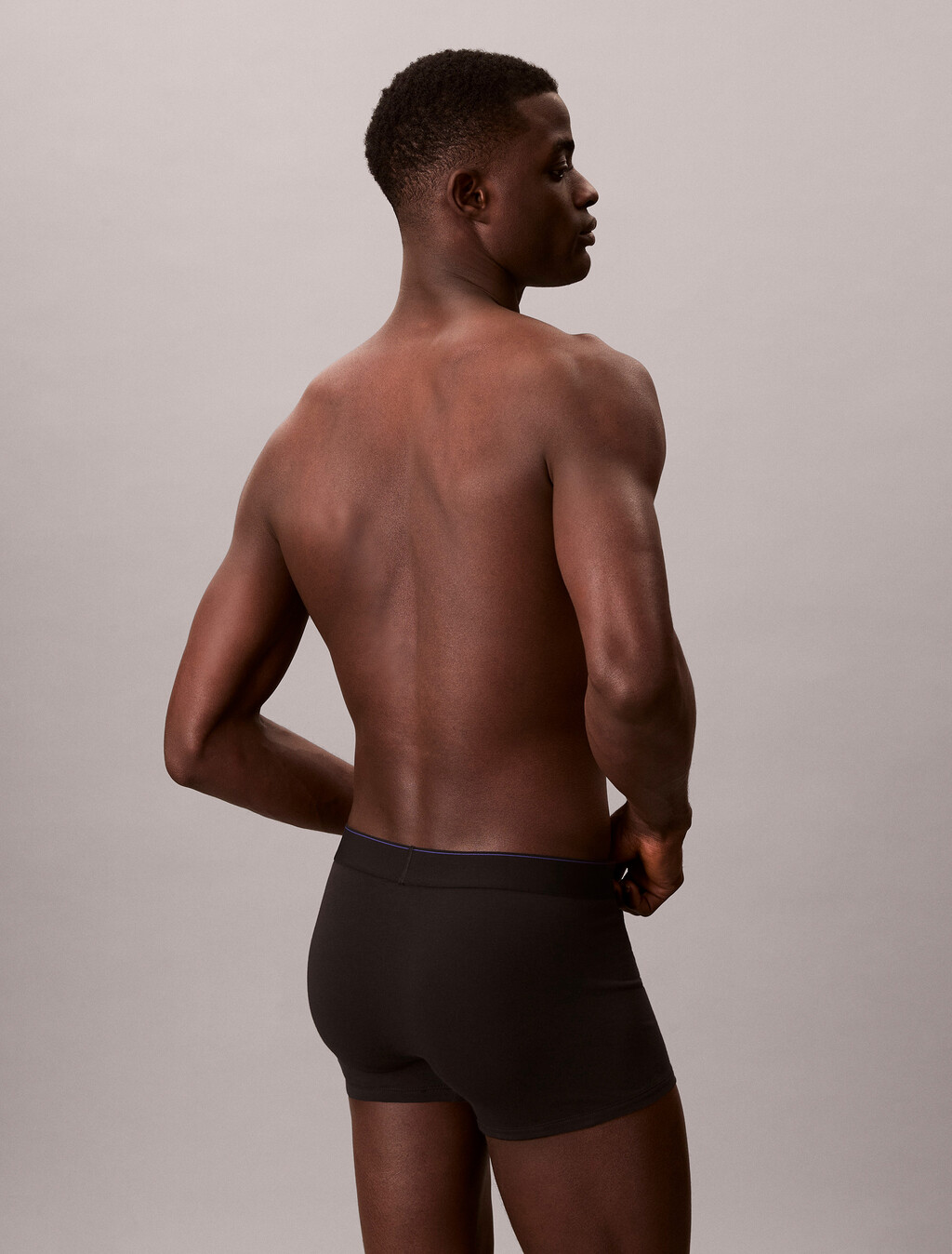 Monogram 圖案低腰平口內褲 3 件套組, BLACK w/ BLUE RIVER FOG/BLUE RIVER FOG w/ BLUE DES, hi-res