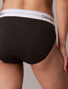 Icon Cotton Modal 棉質莫代爾高腰比基尼, Black(UB1), hi-res