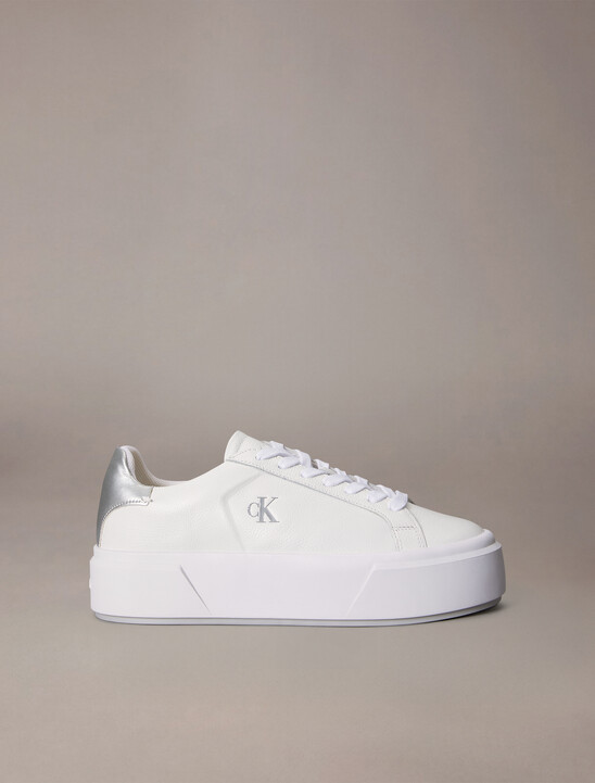 Sienna - Leather Logo Platform Trainers
