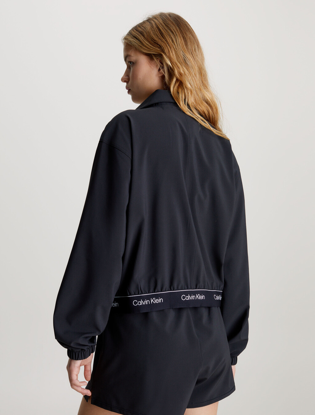 Cropped Zip Up Jacket, BLACK BEAUTY, hi-res