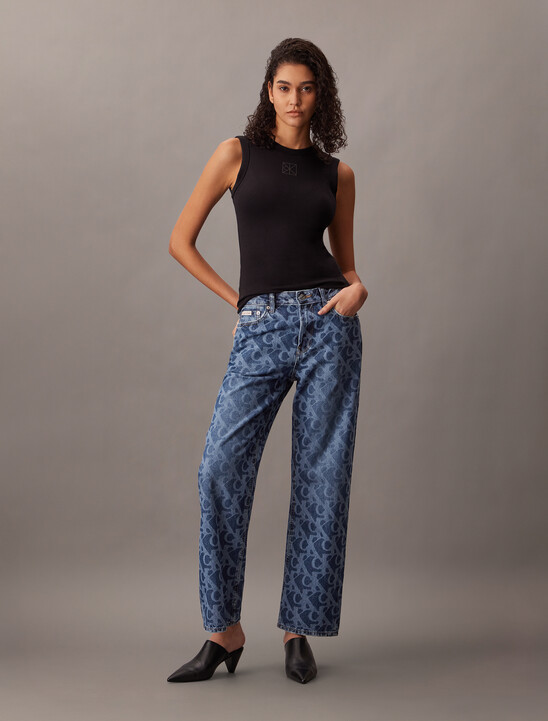 經典 90 年代直筒 CK 牛仔褲