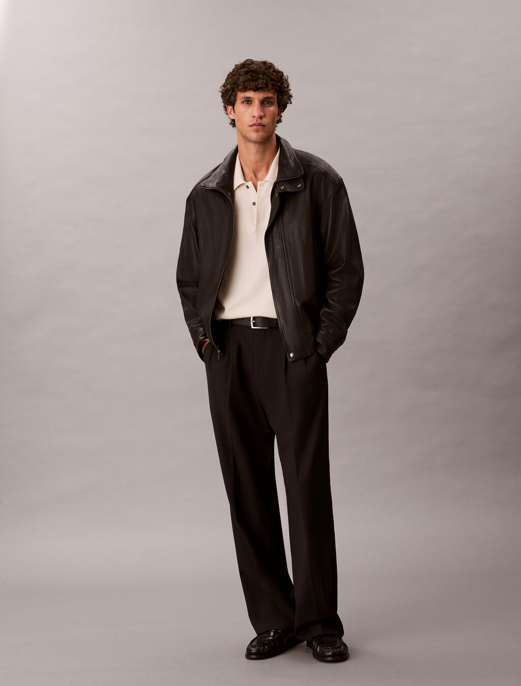 羊絨 Polo 毛衣, Baby's Breath, hi-res