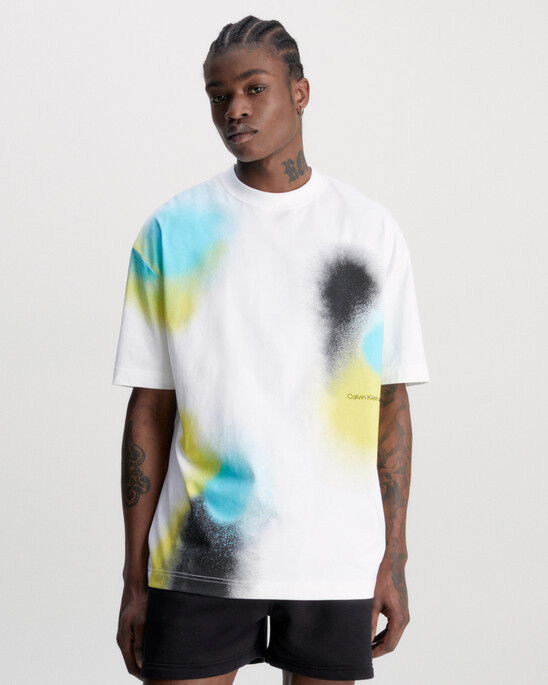 Oversized Spray Print T-Shirt
