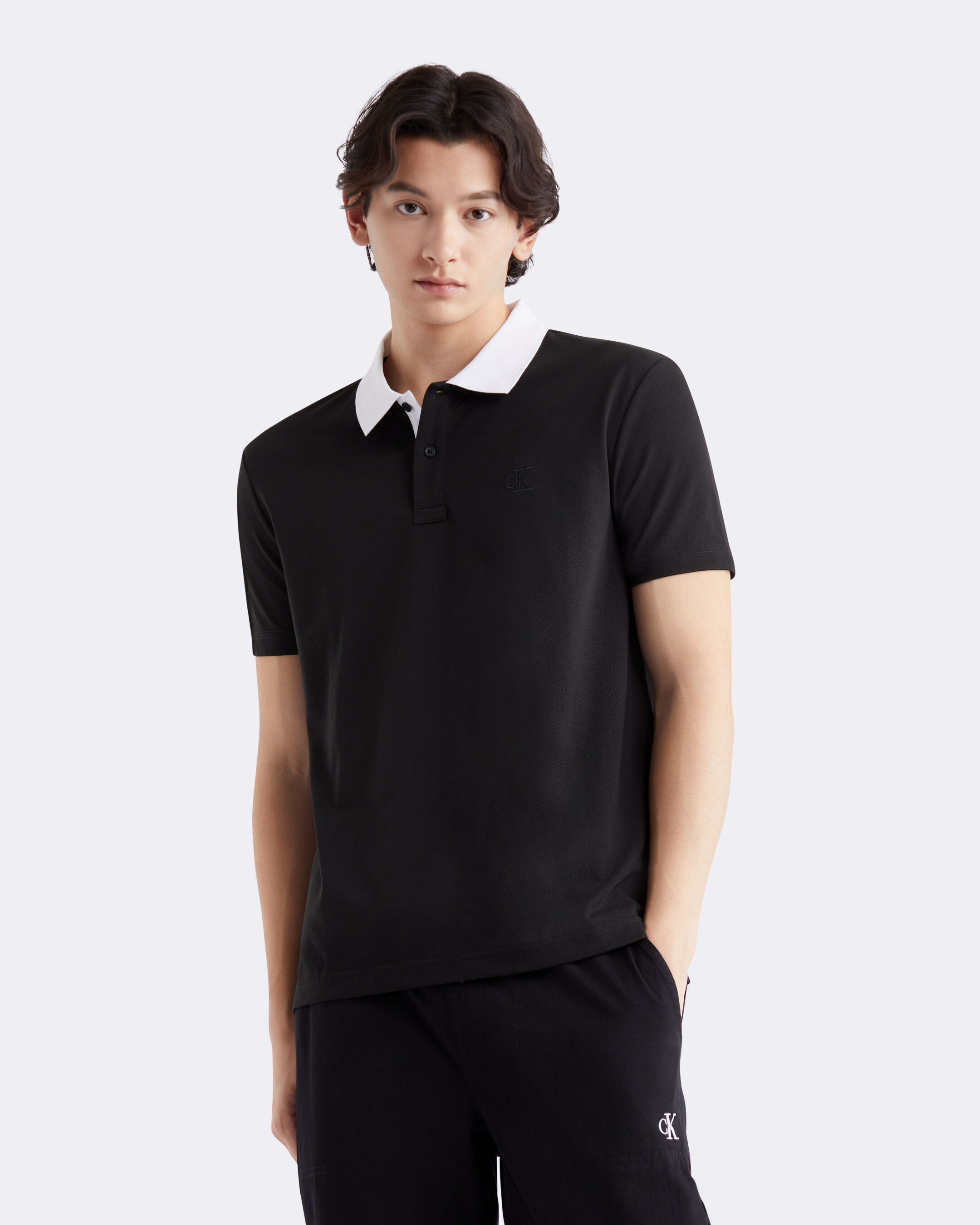 Cooling Contrast Collar Polo black Calvin Klein Taiwan