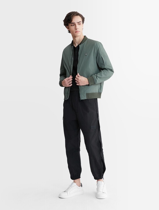 Ck Badge Nylon Bomber Jacket