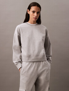 寬鬆棉質毛圈布運動衫, Heroic Grey Heather, hi-res