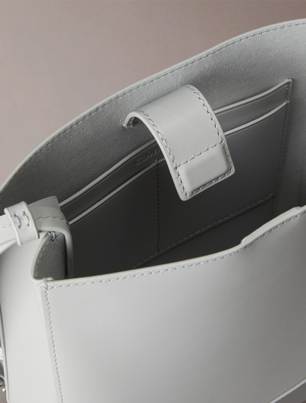 Leather Crossbody Tote Bag, Mirage Gray, hi-res