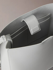 Leather Crossbody Tote Bag, Mirage Gray, hi-res