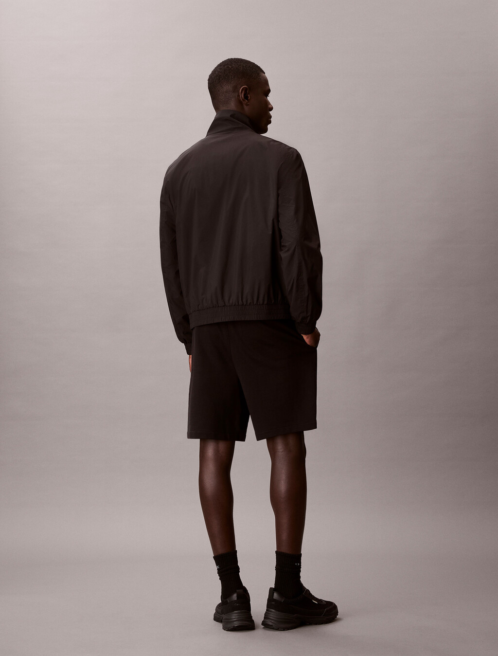 Cotton Terry Graphic Short, Black, hi-res