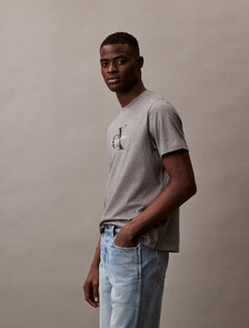 Monogram 標誌 T 恤, Med Grey Htr, hi-res
