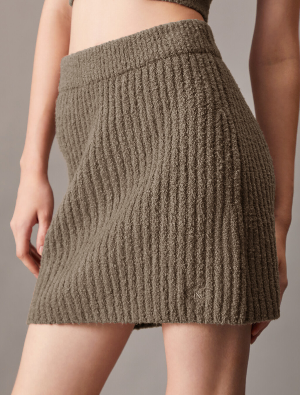 Chenille Mini Skirt, Falcon, hi-res