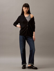 Cashmere Cardigan, Black, hi-res