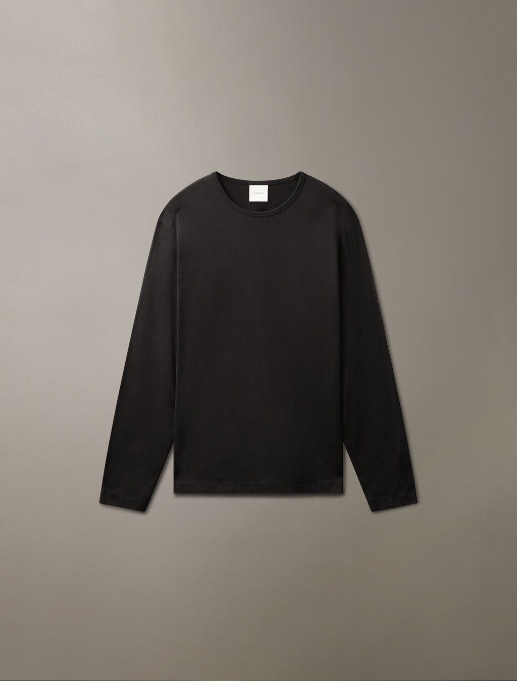 The Calvin 絲光棉圓領 T 恤, Black, hi-res