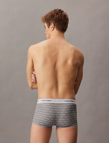 Icon Cotton Stretch 限量版低腰平口內褲, CORE LOGO_GREY HEATHER, hi-res