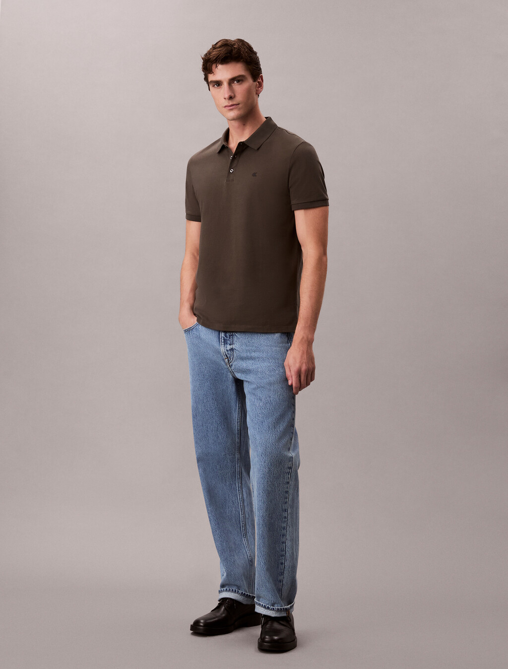 經典 Monogram 標誌 Polo 衫, Beluga, hi-res