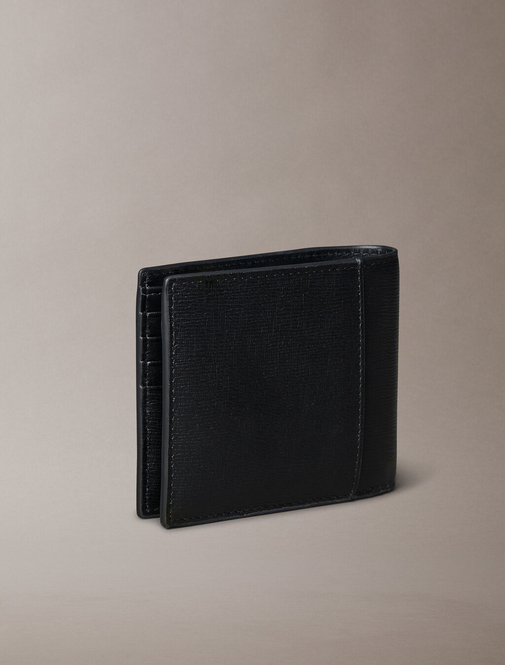 RFID 防盜皮革短夾, Black, hi-res